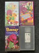 barney VHS Video Tapes bundle x 4 Damaged Case, Fully Working Tape!