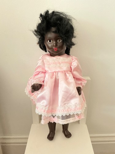 Vintage 19inch black doll - vintage,