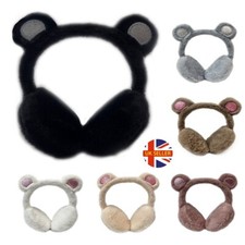 Winter Womens Kids Soft Bear Earmuffs Ladies Girls Plush Warmer Ear Muffs New UK
