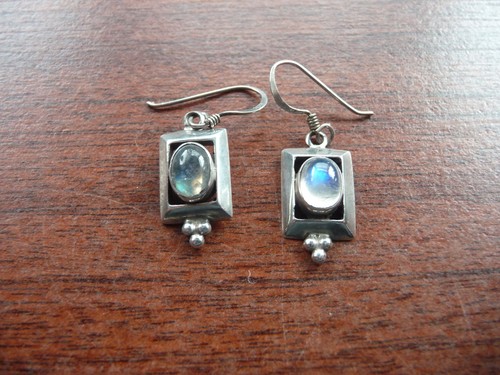 Vintage square set moonstone - vintage,