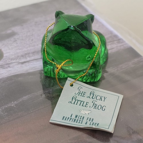 Ganz art glass frog figurine - art,
