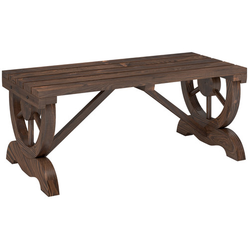 Rustic wooden wagon - wagon, wheel