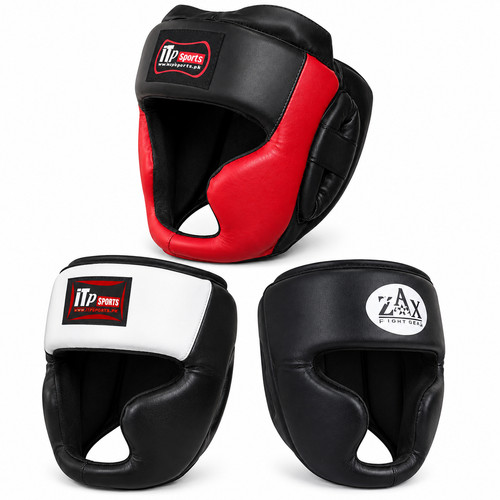 Zax leather boxing head guard - leather,