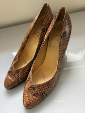 Vintage Snakeskin Court Shoes
