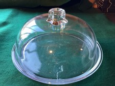 Vintage Glass Italy Cheese Dome On Base 23.5cm Diameter Excellent Condition Rare