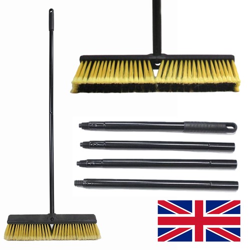 Stiff garden broom head - 18",