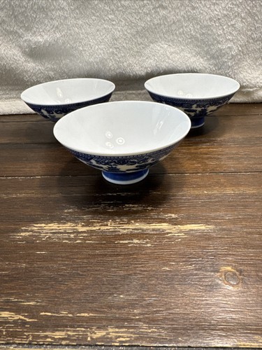 Vintage blue willow - vintage, bowls