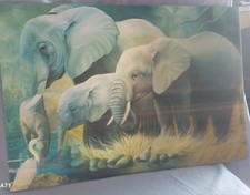 Elephant Hologram Picture 49cm X 34cm