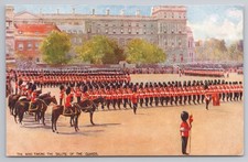 Postcard Trooping The Colour The King Taking Salute of Guards Tuck Oilette 3033