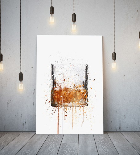 Whiskey glass deep framed - whiskey,