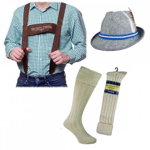 Mens oktoberfest braces grey - mens, +