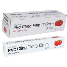 Catering Cling Film Food Poly Wrap 300 Metres Kitchen Takeaway Use Multi Purpose