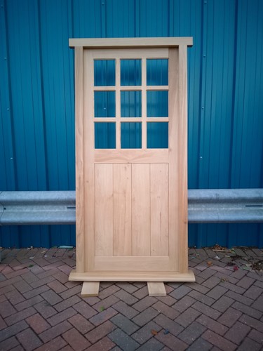 Solid oak exterior door with - door,