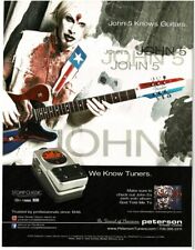 2012 PETERSON Stomp Classic Strobotuner Guitar Pedal JOHN 5 Magazine Ad
