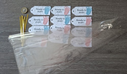 Baby shower popcorn bags - popcorn,