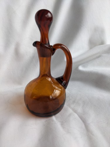 Vintage hand blown vinigar - vintage, /