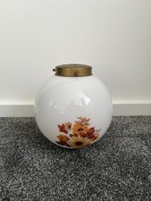 Vintage Milk Floral Glass