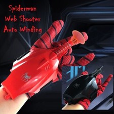 Spiderman Marvel Hand Electric Automatic Cord Winding Web Shooter String Toy