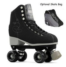 Rio Roller Signature Quad Roller Skates Black - FREE SKATE TOOL!