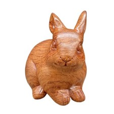 Wooden Rabbit Figurine