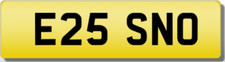 SNO 25 VINTAGE 1980s INITIALS  Private CHERISHED Registration Number Plate