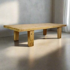 Large Vintage Rustic Reclaimed Pine Wood Nagaland Style Coffee Table
