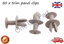 50 x Trim Panel Lining Clips Lt Grey For VW Volkswagen T4 T5 T6 Transporter