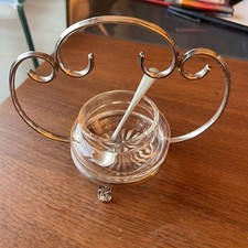 Glass jam preserve silver - ,