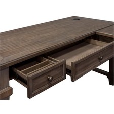 Pemberly Row Wood Open L-Desk