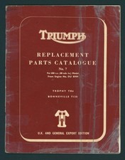 Triumph (68-69) Bonnie T120 650 TR6 Trophy Parts List Catalogue Book Manual FV82
