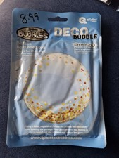 Qualatex 24" Deco Bubble Balloon Gold Confetti Dots Bubbles