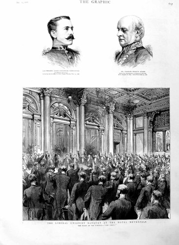 Original old antique print - old,