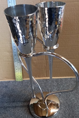 Two silver plate wedding - silver,