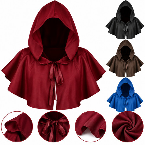 Medieval costume hooded cape - medieval,