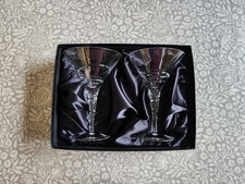Royal Doulton 2 X Boxed Saturn Martini Glasses Fine Lead Crystal. 