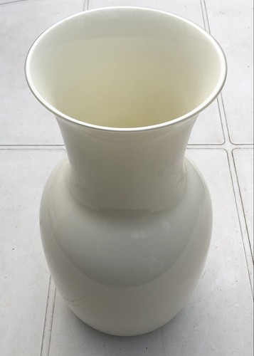 Elegant white glass - vase,