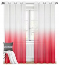  PAIR READY- MADE Ombre CURTAINS VOILE EYELET RING