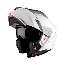 MT GENESIS FLIP FRONT DUAL VISOR ECE22.06 MODULAR MOTORCYCLE HELMET GLOSS WHITE