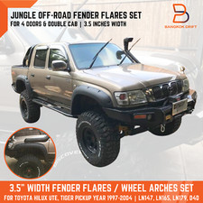 3.5" Jungle Fender Flares For Toyota Hilux Tiger Pickup D4D 1997-2004 Double Cab