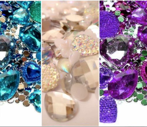Flat back rhinestone crystal - back,