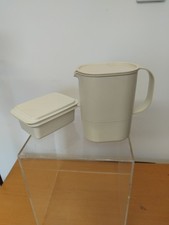 Vintage Tupperware Jug 1528-8 & Butter Dish/Sugar/cheese Dish Lidded, Camping
