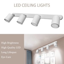 4 Way Ceiling Spot Light Fitting LED GU10 Adjustable Kitchen Spotlight Bar Lamps