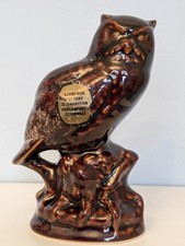 Vintage Brown Pottery Owl