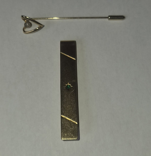 Vintage gold tone tie clip - tie,