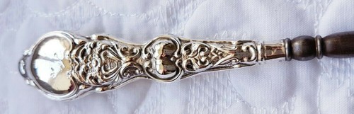 Antique silver handled button - antique,