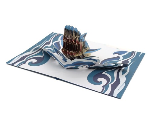 Shark pop card - shark, pop-up