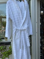 THE WHITE COMPANY WHITE TOWELLING HOODED DRESSING GOWN XS