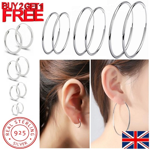 Sterling silver hoop - sterling,