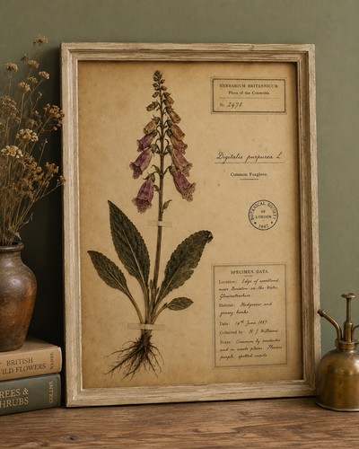 Vintage herbarium botanical - vintage,