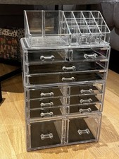 READEAER Acrylic Makeup Cosmetic Organizer – 6 Drawers, 3 Stackable Pieces – Use